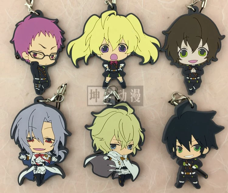 Сераф из конца Owari No Seraph Anime BE Ver Yuichiro Hyakuya Hiiragi Shinoa Shinya резиновый брелок | Игрушки и