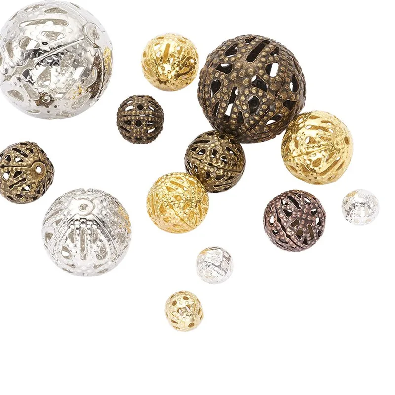 100pcs Mixed Style Iron Filigree Bead Round Loose Spacer Hollow Beads for jewelry making Mixed Color, 6~16mm, Hole: 0.5~1mm F70
100pcs Mixed Style Iron Filigree Bead Round Loose Spacer Hollow Beads for jewelry making Mixed Color, 6~16mm, Hole: 0.5~1mm F70