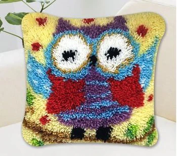 Pillow "do it yourself" method of needlework kit latch hook rug kit Unfinshed / embroidered carpet cartoon Animal owl pattern
Pillow "do it yourself" method of needlework kit latch hook rug kit Unfinshed / embroidered carpet cartoon Animal owl pattern