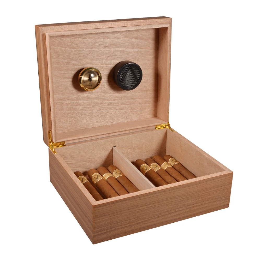 High-end Burlywood Cedar Wood Big Size Cigar Humidor Nice Storage Box with Moisture Meter Moisturizing Device
High-end Burlywood Cedar Wood Big Size Cigar Humidor Nice Storage Box with Moisture Meter Moisturizing Device