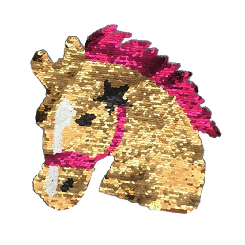 NEW Horse Unicorn Reversible Change Color Sequins Sew On Patches for Clothes DIY Patch Applique Bag Clothing Coat Jeans Craft
NEW Horse Unicorn Reversible Change Color Sequins Sew On Patches for Clothes DIY Patch Applique Bag Clothing Coat Jeans Craft