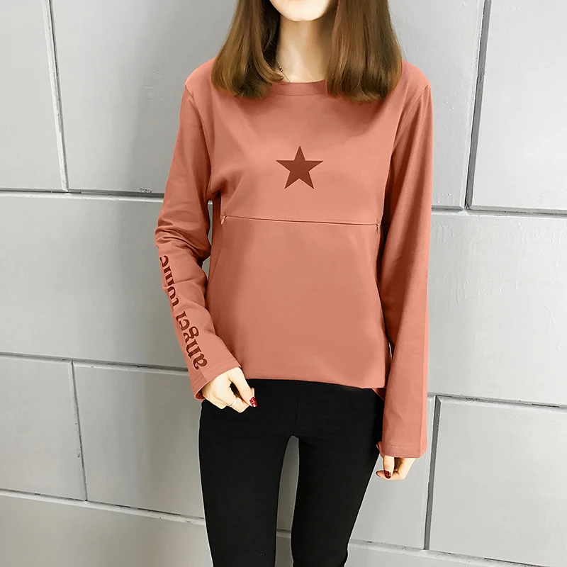 2019 spring and autumn maternity long sleeve nursing clothes cotton breastfeeding dress postpartum women lactation tees shirts
2019 spring and autumn maternity long sleeve nursing clothes cotton breastfeeding dress postpartum women lactation tees shirts