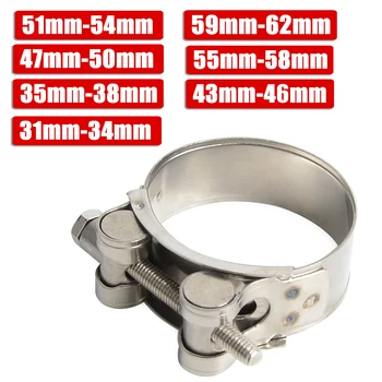 31mm - 62mm Motorcycle Exhaust Clamp Clip Stainless Steel Exhaust Pipe Clamps For KTM Honda Yamaha Kawasaki Suzuki BMW ATV
31mm - 62mm Motorcycle Exhaust Clamp Clip Stainless Steel Exhaust Pipe Clamps For KTM Honda Yamaha Kawasaki Suzuki BMW ATV
