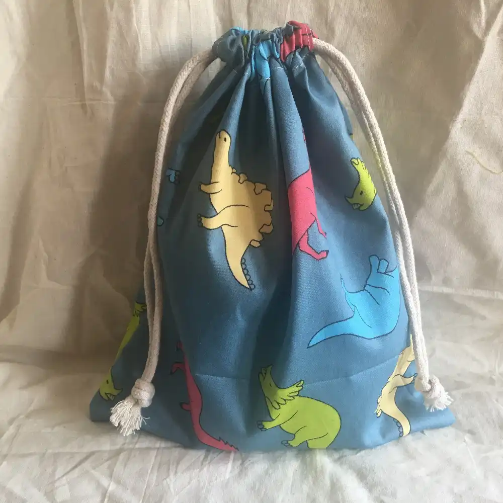 cotton drawstring eco organized pouch party gift bag print color