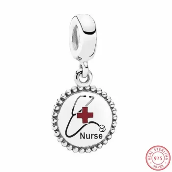 925 Sterling Silver Multicol Enamel 'Nurse' Pendant Charms Beads DIY Fit PANDORA Charms for Women Fine Jewelry Making FL668
925 Sterling Silver Multicol Enamel 'Nurse' Pendant Charms Beads DIY Fit PANDORA Charms for Women Fine Jewelry Making FL668