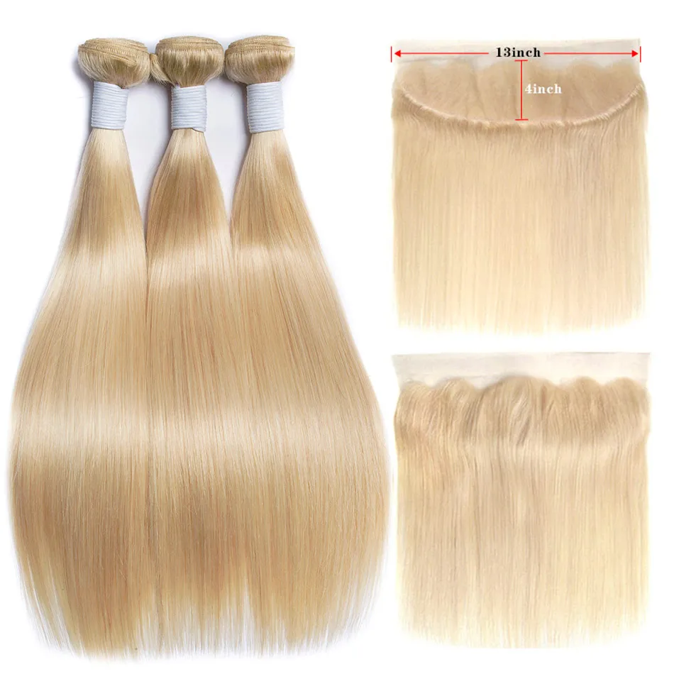 613 Bundles With Frontal Brazilian Straight Human Hair Bundles With Frontal Closure Remy Hair Sunlight Human hair Blonde Bundles
613 Bundles With Frontal Brazilian Straight Human Hair Bundles With Frontal Closure Remy Hair Sunlight Human hair Blonde Bundles