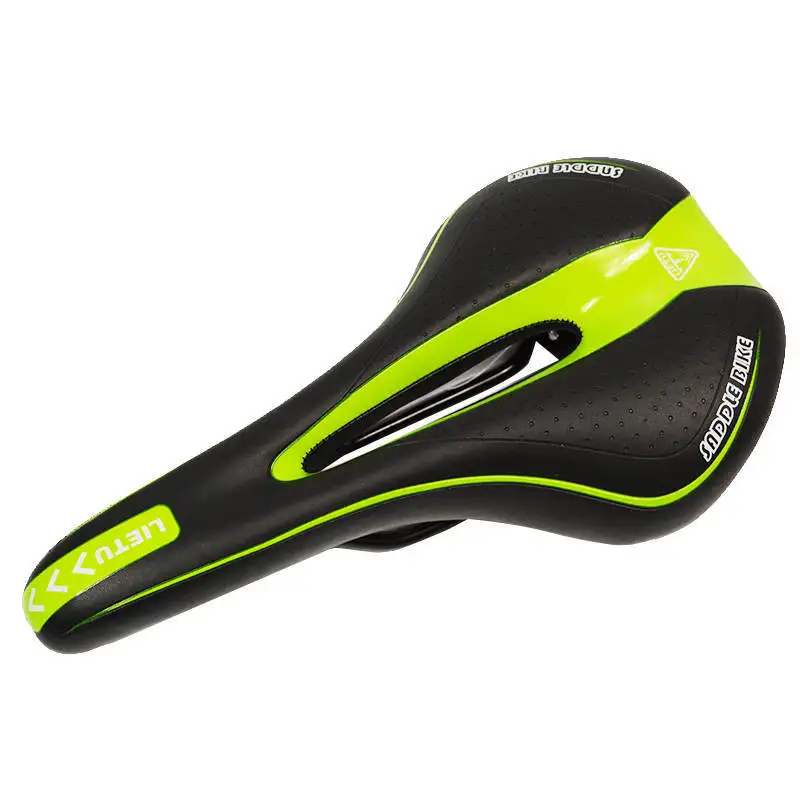 1xNew 2017 MTB Mountain Bike Bicycle Cycling PV Leather Skidproof Saddle Seat Cushion Cool Hollow Racing Saddle Free Shipping (13)