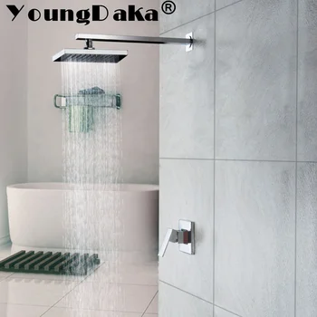 Brass Chrome 8 Inch Square Rainfall Shower Set Bathroom Hot &Cold Wall Mounted Concealed Shower Set+ABS Top Rainfall Shower Head
Brass Chrome 8 Inch Square Rainfall Shower Set Bathroom Hot &Cold Wall Mounted Concealed Shower Set+ABS Top Rainfall Shower Head