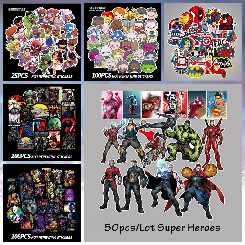 Marvel Sticker Avengers Darth Vader Star Wars Captain America Iron Man Luggage Skateboard Laptop Waterproof Repeatable Stickers
Marvel Sticker Avengers Darth Vader Star Wars Captain America Iron Man Luggage Skateboard Laptop Waterproof Repeatable Stickers
