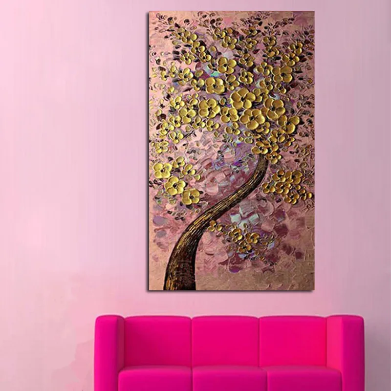 Gifts Large Canvas Painting Knife Gold Floral Tree Pictures Handpainted Abstract Flower Oil Paintings Modern Home Decor Wall Art
Gifts Large Canvas Painting Knife Gold Floral Tree Pictures Handpainted Abstract Flower Oil Paintings Modern Home Decor Wall Art