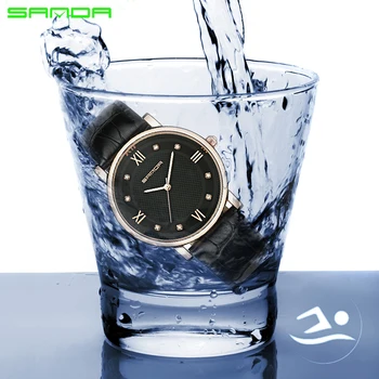 SANDA 197 Brand Fashion Leather Bracelet Watches Women Diamond Elegant Dress Wrist watch Geneva Casual Gold Ladies Clock Saat
SANDA 197 Brand Fashion Leather Bracelet Watches Women Diamond Elegant Dress Wrist watch Geneva Casual Gold Ladies Clock Saat