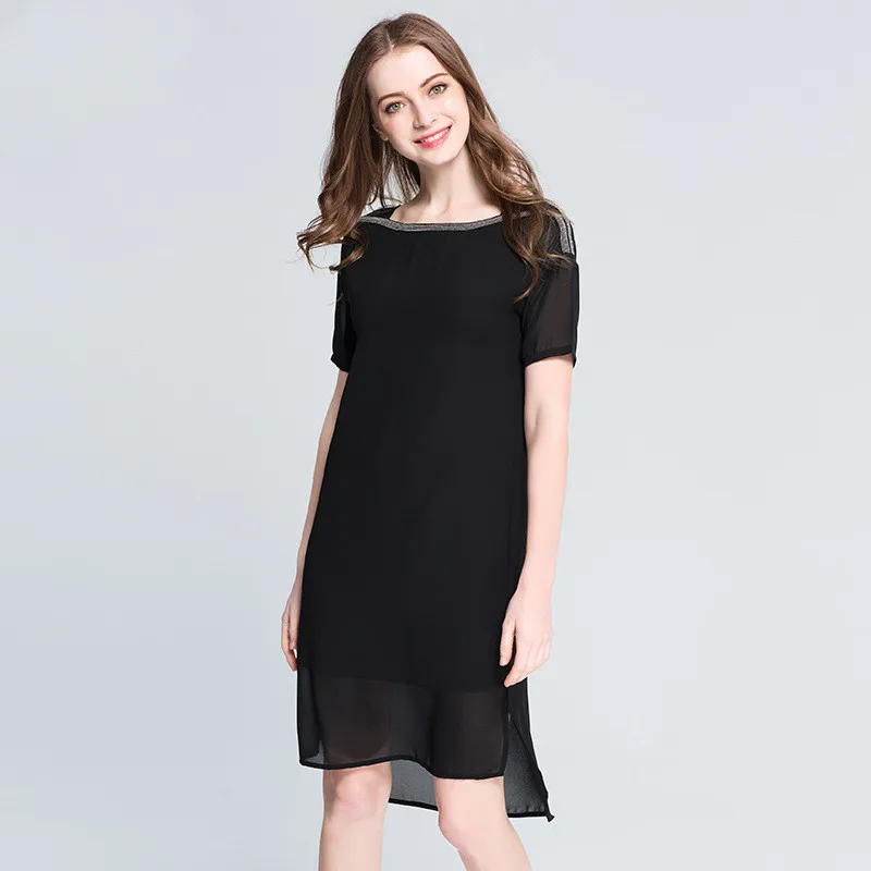 High quality 2019 new summer plus size dress for women loose casual large chiffon black straight transparent dresses 3XL 4XL 5XL
High quality 2019 new summer plus size dress for women loose casual large chiffon black straight transparent dresses 3XL 4XL 5XL