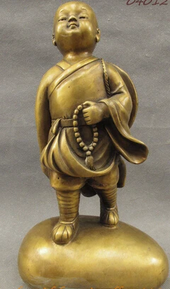 006876 12" Folk Chinese Bronze Buddhism Little Monk Palmer Buddha Statue Sculpture
006876 12" Folk Chinese Bronze Buddhism Little Monk Palmer Buddha Statue Sculpture