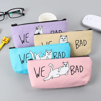 New Bad Cat pencil case cute canvas pencil bag school supplies stationery estojo escolar material escolar pencil case 
New Bad Cat pencil case cute canvas pencil bag school supplies stationery estojo escolar material escolar pencil case