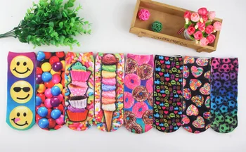 3D Lovely Rainbow color Printed Socks Women Unisex Cute Low Cut Ankle Casual Socks Cotton sock Women's 8 pairs/lot
3D Lovely Rainbow color Printed Socks Women Unisex Cute Low Cut Ankle Casual Socks Cotton sock Women's 8 pairs/lot