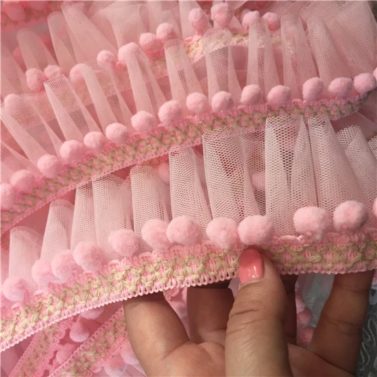 5Yard/Lot 5.5CM Mesh Plush Ball Tassel Lace Trim Bedding Scarf Skirt Hat Diy Lace Ribbon Doll Pillow Curtain Clothes Accessories
5Yard/Lot 5.5CM Mesh Plush Ball Tassel Lace Trim Bedding Scarf Skirt Hat Diy Lace Ribbon Doll Pillow Curtain Clothes Accessories
