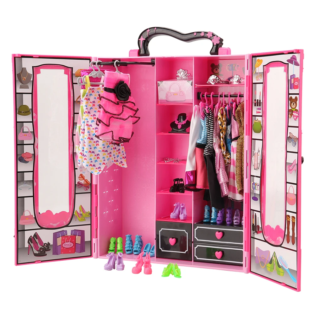 Doll house Furniture 43 Items/Set=Wardrobe +5 Doll Dress +12 Doll Shoes +10 Dolls Hanger +15 Accessories For Barbie Christmas
Doll house Furniture 43 Items/Set=Wardrobe +5 Doll Dress +12 Doll Shoes +10 Dolls Hanger +15 Accessories For Barbie Christmas