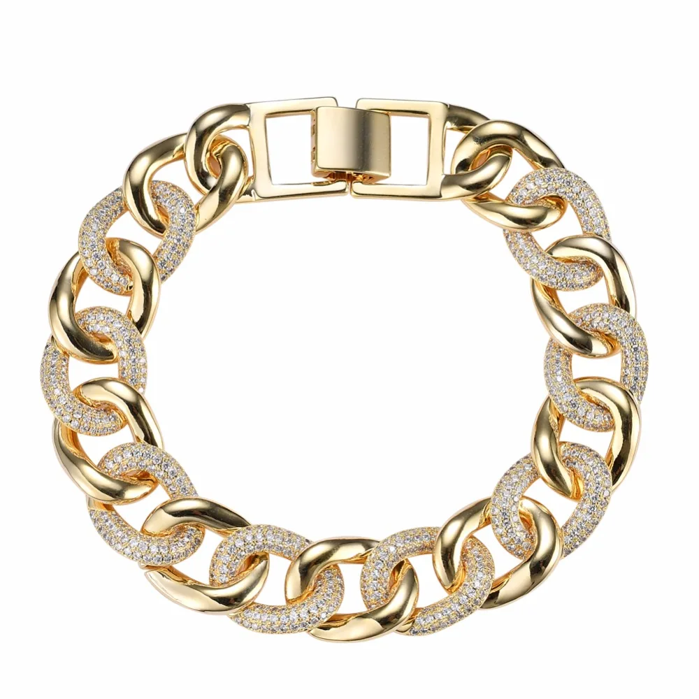 Iced Out Gold Color Sliver Color Black Color Brass AAA CZ Chain&Link Bracelets For Men Hip Hop Jewellry B017
Iced Out Gold Color Sliver Color Black Color Brass AAA CZ Chain&Link Bracelets For Men Hip Hop Jewellry B017