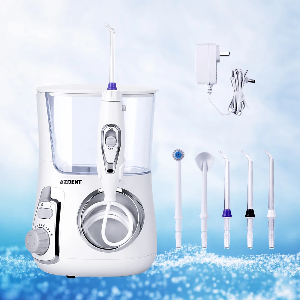 Oral Irrigator 5pcs Tips Water Dental Flosser Water Jet Floss 800ml Dental Flosser Pick SPA Toothbrush Water Flossing For Family
Oral Irrigator 5pcs Tips Water Dental Flosser Water Jet Floss 800ml Dental Flosser Pick SPA Toothbrush Water Flossing For Family