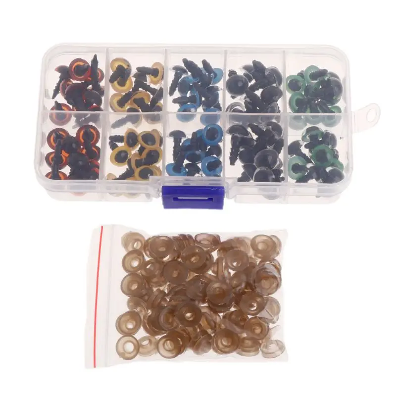 100pcs 10mm Plastic Safety Eyes For Bear Doll Puppet Plush Animal Puppet Craft DIY Accessories With Washers
100pcs 10mm Plastic Safety Eyes For Bear Doll Puppet Plush Animal Puppet Craft DIY Accessories With Washers