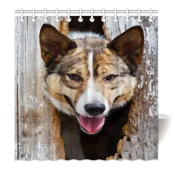 HommomH Shower Curtain Weights Resistant Waterproof Fabric With Hooks Bathroom Funny dog leans out of the fence wood grain
HommomH Shower Curtain Weights Resistant Waterproof Fabric With Hooks Bathroom Funny dog leans out of the fence wood grain