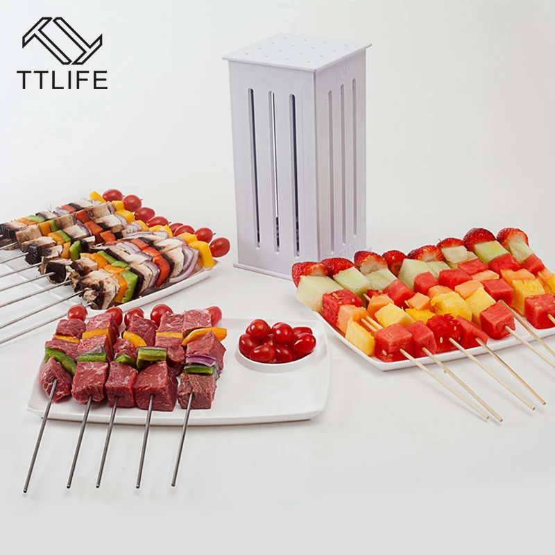 TTLIFE BBQ Kebab Maker Box 16 Holes Brochette Slicer BBQ Machine Meat Maker Barbecue Tool Kebab Skewer Brochette
TTLIFE BBQ Kebab Maker Box 16 Holes Brochette Slicer BBQ Machine Meat Maker Barbecue Tool Kebab Skewer Brochette