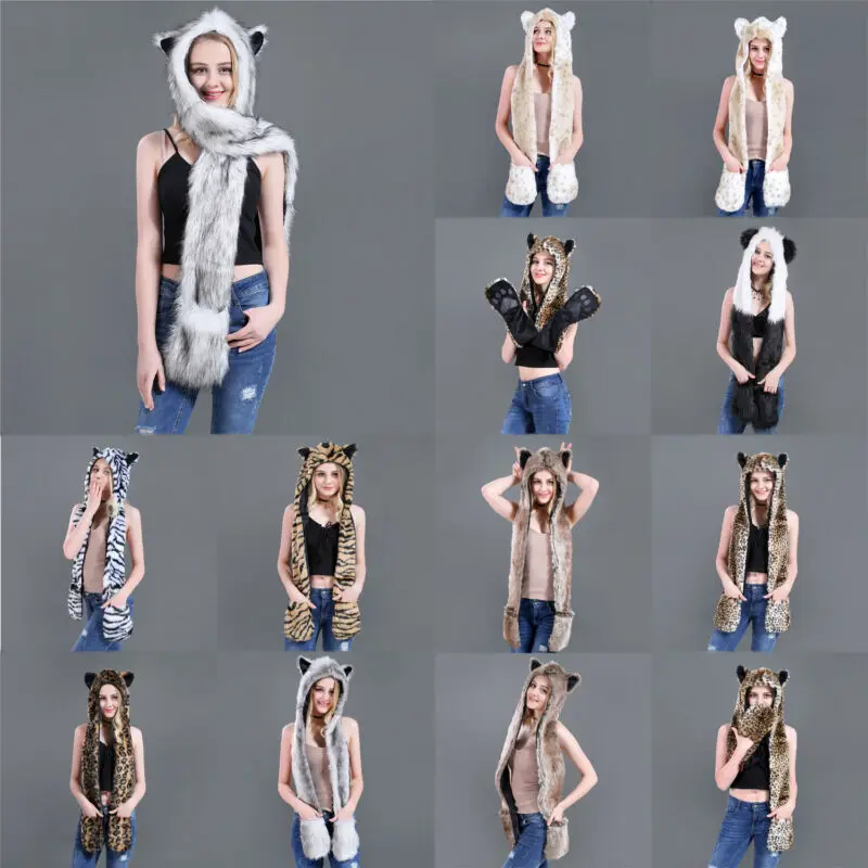 Scarf Paw set Warm Women Gloves Hat Cap 3 Winter In Function 1 Hood Keep Animal
Scarf Paw set Warm Women Gloves Hat Cap 3 Winter In Function 1 Hood Keep Animal