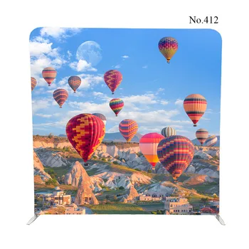 No.401 Hot air balloon flying over spectacular Cappuccino pillow case backdrop with stand for event
No.401 Hot air balloon flying over spectacular Cappuccino pillow case backdrop with stand for event