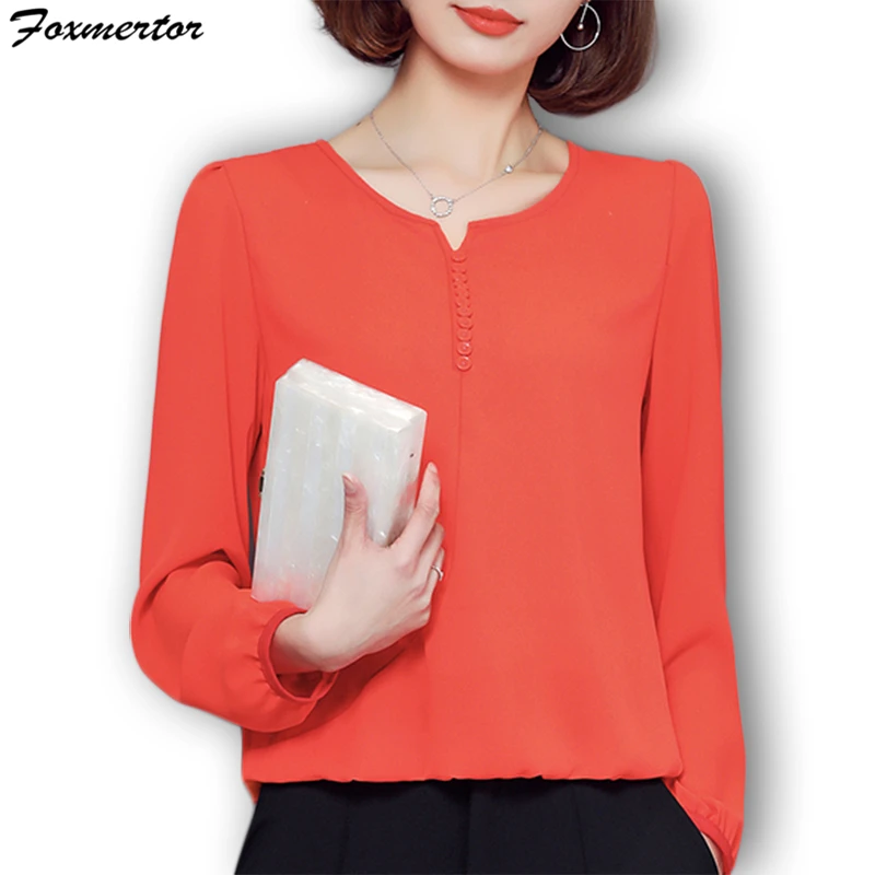 2018 New Spring Autumn Women Blouse Shirts Solid Long Sleeve Plus Size 4XL Casual Female O Neck Chiffon Shirt Ladies Office E260
2018 New Spring Autumn Women Blouse Shirts Solid Long Sleeve Plus Size 4XL Casual Female O Neck Chiffon Shirt Ladies Office E260