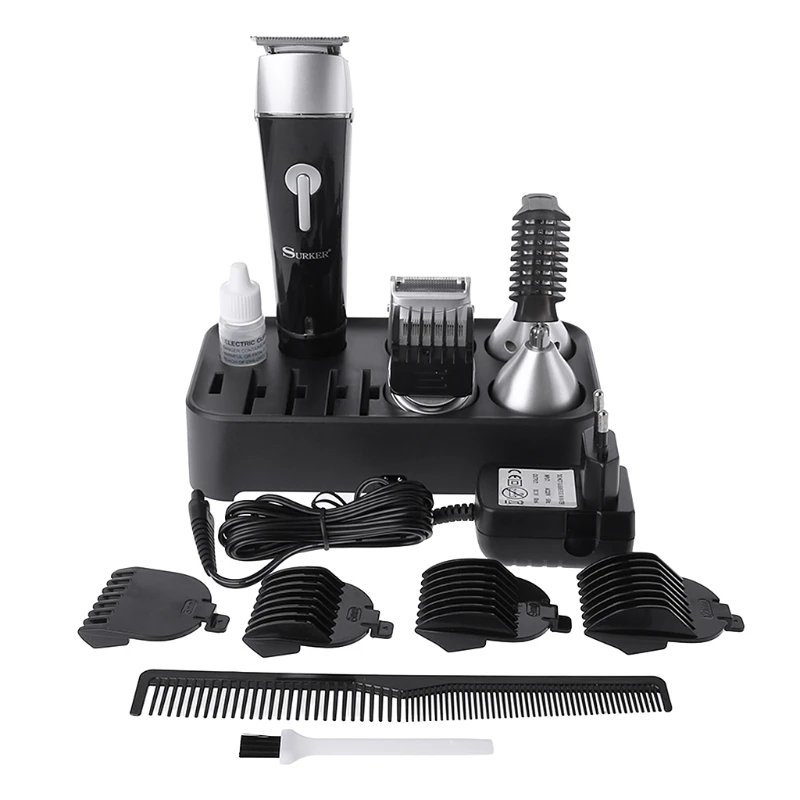 5 in 1 Electric Hair Clipper Nose Hairs Trimmer Shaver Sideburns Beard Haircut Set With Comb Brush EU Plug Hair styling Tool
5 in 1 Electric Hair Clipper Nose Hairs Trimmer Shaver Sideburns Beard Haircut Set With Comb Brush EU Plug Hair styling Tool