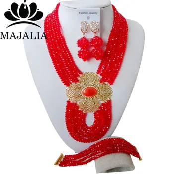 Majalia Fashion Nigeria Wedding African Beads Jewelry Set Red Crystal Necklace Bridal Jewelry Sets Free Shipping 6PO014
Majalia Fashion Nigeria Wedding African Beads Jewelry Set Red Crystal Necklace Bridal Jewelry Sets Free Shipping 6PO014