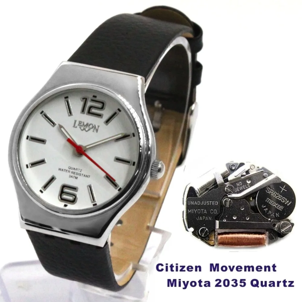 Black Geninue Leather Band Unisex Analog Quartz Round Wrist Watch Japan Miyota Movement White Dial Water Resistant
Black Geninue Leather Band Unisex Analog Quartz Round Wrist Watch Japan Miyota Movement White Dial Water Resistant
