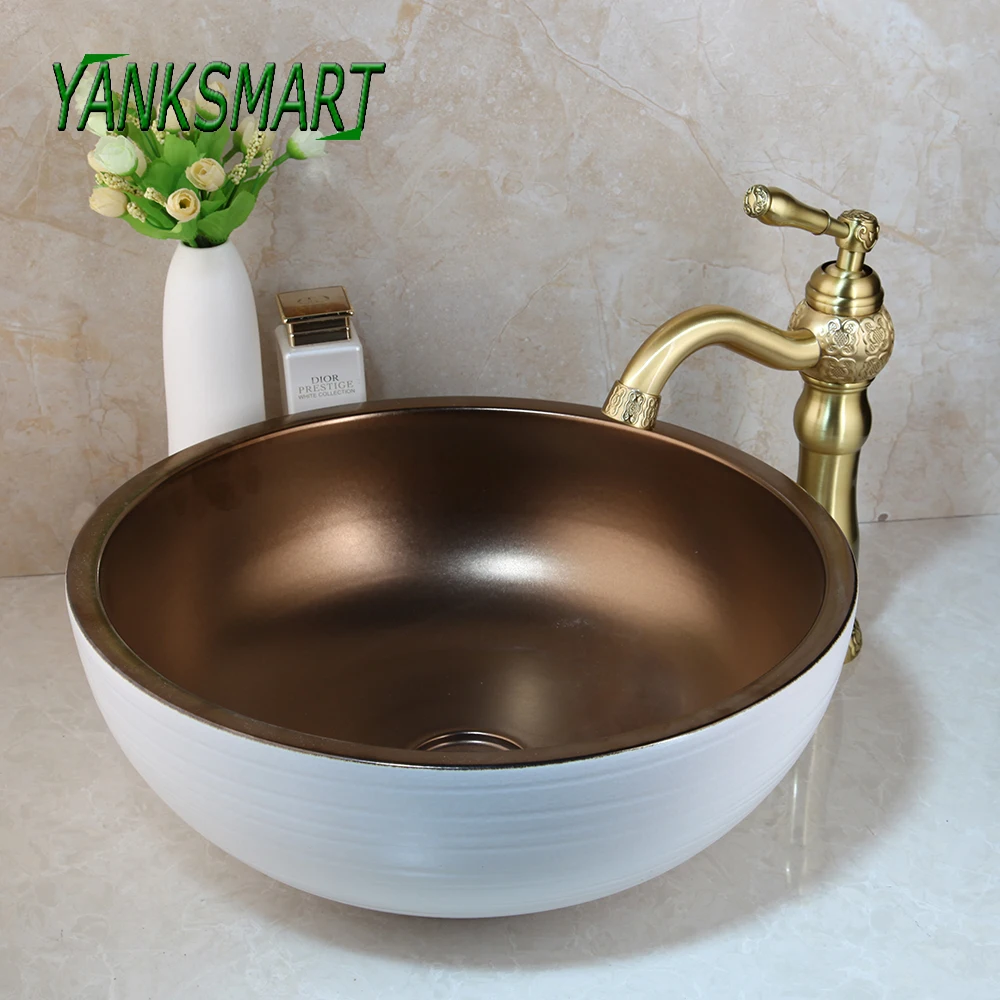 YANKSMART Ceramics Basin Faucet set Bathroom Washbasin Faucet Single Handle Mixer Cold &Hot Taps Brushed Gold Deck Mounted Tap
YANKSMART Ceramics Basin Faucet set Bathroom Washbasin Faucet Single Handle Mixer Cold &Hot Taps Brushed Gold Deck Mounted Tap