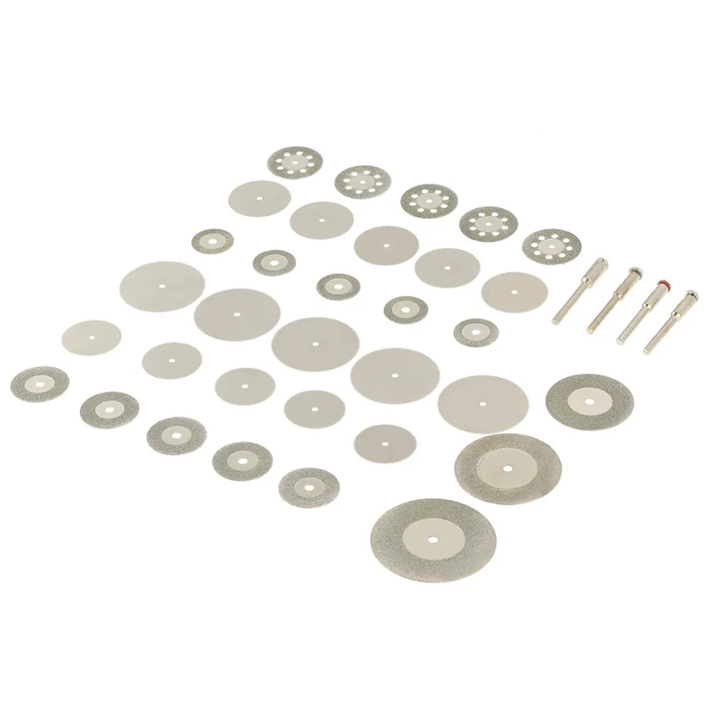 37pcs Stainless Steel Diamond Cutting Blade Disc Cutting Disc Saw Blades and Mandrels Set Fit Rotary Tools durable
37pcs Stainless Steel Diamond Cutting Blade Disc Cutting Disc Saw Blades and Mandrels Set Fit Rotary Tools durable