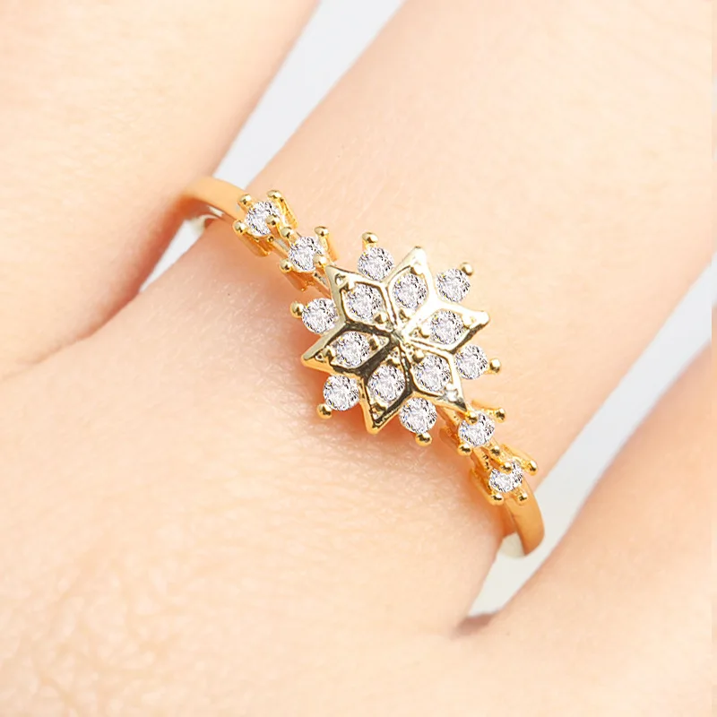 Fairy Tale Snowflake Rings For Women Sweet Romantic Cubic Zirconia Light Yellow Gold Silver Color Gifts Fashion Jewelry KCR093
Fairy Tale Snowflake Rings For Women Sweet Romantic Cubic Zirconia Light Yellow Gold Silver Color Gifts Fashion Jewelry KCR093