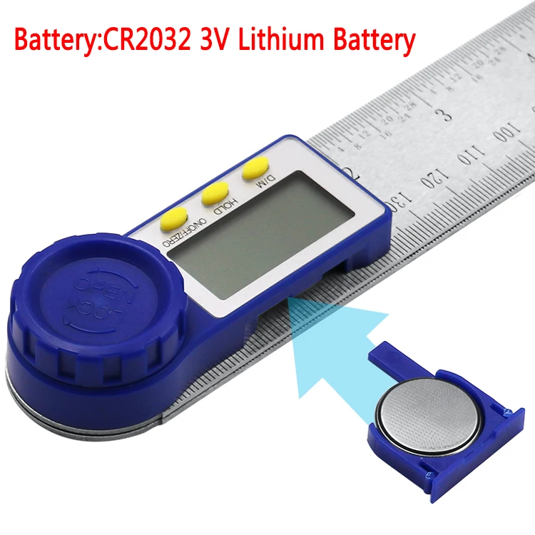 Digital Protractor 200mm 7 Inch Digital Angle Finder Protractor Ruler Meter Inclinometer Goniometer Level Electronic Angle Gauge