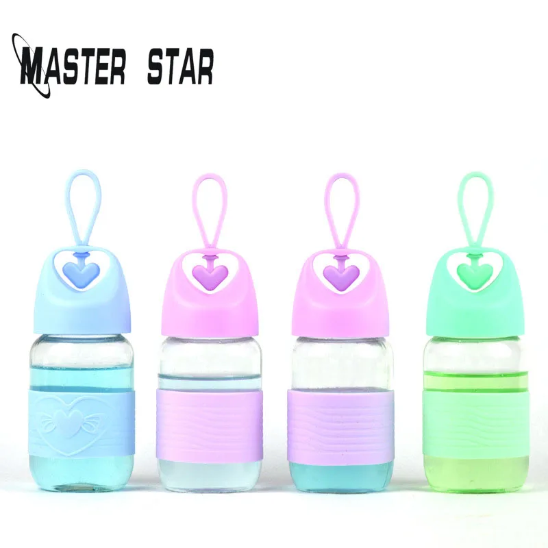 Master Star 350 мл Kawaii Love стеклянная детская бутылка для воды портативный протеиновый