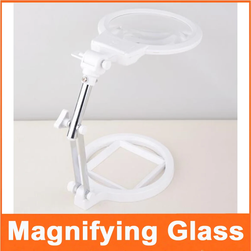 2X 6X Desktop LED Illuminated Elderly People Reading Repair Foldable Magnifier Magnifying Glass with Two LED Illuminating Lamps
2X 6X Desktop LED Illuminated Elderly People Reading Repair Foldable Magnifier Magnifying Glass with Two LED Illuminating Lamps