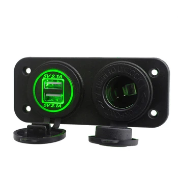 4.2A Car Cigarette Lighter Socket Dual USB 12/30V Car Charger LED Power Socket Charger Panel For Car Boat Motorcycle
4.2A Car Cigarette Lighter Socket Dual USB 12/30V Car Charger LED Power Socket Charger Panel For Car Boat Motorcycle