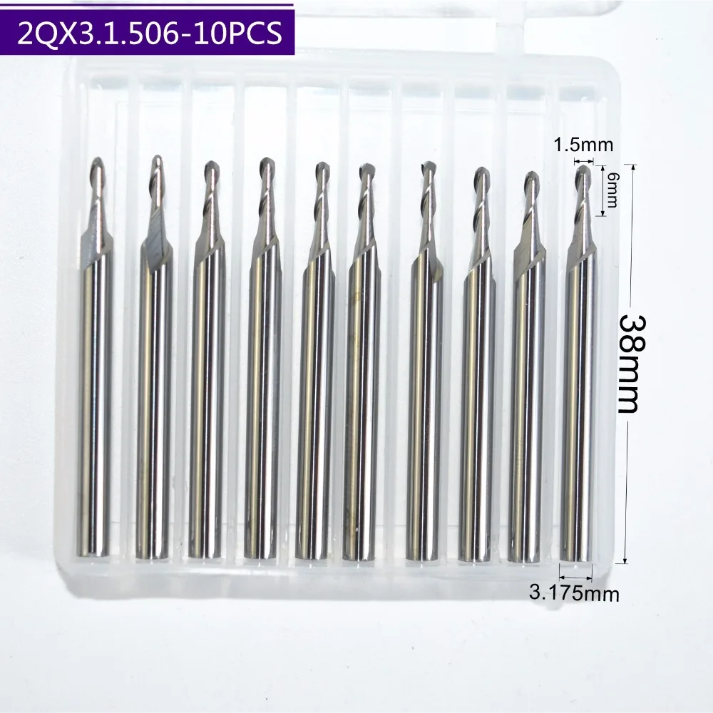 3.175mm*1.5mm*6mm-10pcs,CNC solid carbid end mill,woodworking milling cutter,2 Flutes ball nose end mill,Relief wood tool
3.175mm*1.5mm*6mm-10pcs,CNC solid carbid end mill,woodworking milling cutter,2 Flutes ball nose end mill,Relief wood tool