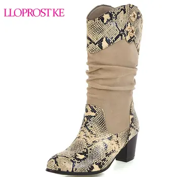 Lloprost ke Gray Snakeskin Design Mid Calf Block Chunky High Heels Womens Western Boots Winter Shoes 2018 Gothic Ladies Shoes
Lloprost ke Gray Snakeskin Design Mid Calf Block Chunky High Heels Womens Western Boots Winter Shoes 2018 Gothic Ladies Shoes