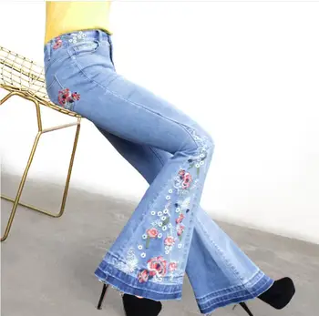 Embroidery Stretchy Flare Jeans Women Stretching Bell-Bottoms Jeans For Girls Trousers Women Jeans Large Size Flare Pants K1020
Embroidery Stretchy Flare Jeans Women Stretching Bell-Bottoms Jeans For Girls Trousers Women Jeans Large Size Flare Pants K1020
