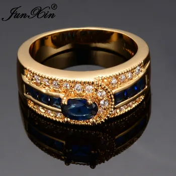 JUNXIN Brand Unique Design Men Women Blue Ring With Crystal AAA Zircon Promise Engagement Rings For Couples
JUNXIN Brand Unique Design Men Women Blue Ring With Crystal AAA Zircon Promise Engagement Rings For Couples