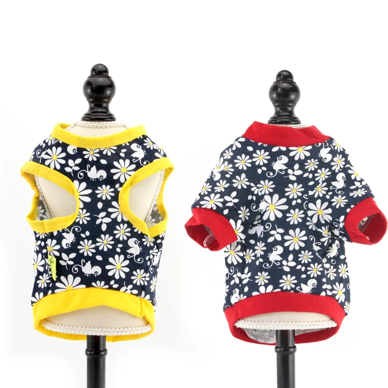 DRESSPET Pet Dog Puppy Shirt New Arrival Summer Clothes Cotton Folwer Printed Tshirt For Small Dogs Chihuahua Vest Pet Prtoducts
DRESSPET Pet Dog Puppy Shirt New Arrival Summer Clothes Cotton Folwer Printed Tshirt For Small Dogs Chihuahua Vest Pet Prtoducts