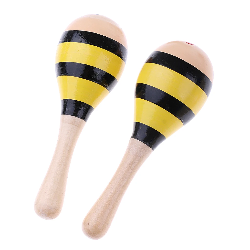 Orff World Educational Wooden Tambourine Teach Musical Instrument Children Toys for Babies Developing 10Pcs