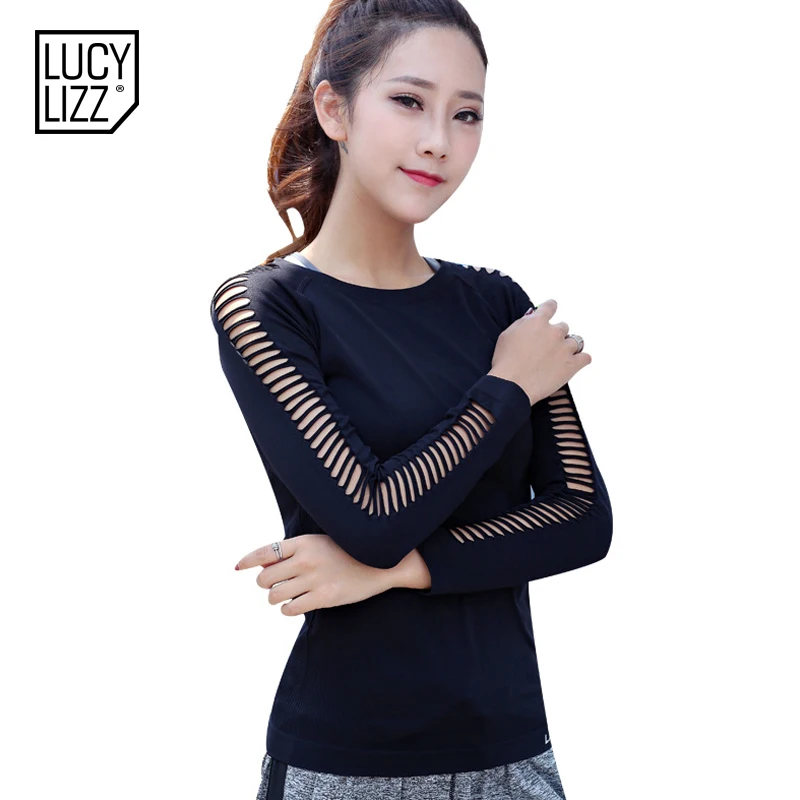 Lucylizz Women Hollow Out Yoga Top Long Sleeve Sport T Shirt Quick Dry Fitness Clothing Sports Gym Running Jogging T Shirts
Lucylizz Women Hollow Out Yoga Top Long Sleeve Sport T Shirt Quick Dry Fitness Clothing Sports Gym Running Jogging T Shirts