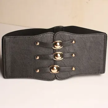Ultra wide brown belt female all-match black wide belt fashion decoration white elastic waist y428
Ultra wide brown belt female all-match black wide belt fashion decoration white elastic waist y428