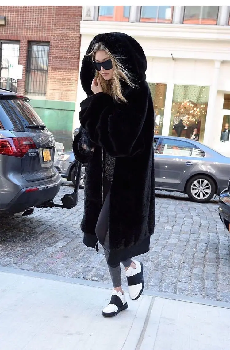 High Qaulity Long Faux Rabbit Fur Coat With Hood Women Fashion Long Sleeve Thick Warm Winter Fur Jacket Manteau Fourrure
High Qaulity Long Faux Rabbit Fur Coat With Hood Women Fashion Long Sleeve Thick Warm Winter Fur Jacket Manteau Fourrure