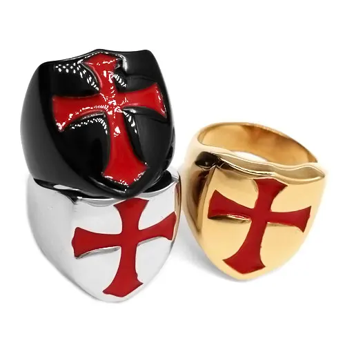 Armor Shield Knight Templar Red Cross Biker Ring Stainless Steel Jewelry Medieval Signet Retro Vintage Ring Wholesale SWR0684
Armor Shield Knight Templar Red Cross Biker Ring Stainless Steel Jewelry Medieval Signet Retro Vintage Ring Wholesale SWR0684