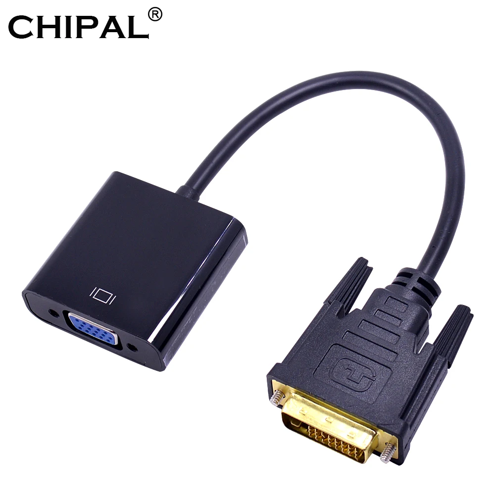 CHIPAL 10PCS DVI Male to VGA Female Video Converter Adapter DVI 24+1 25 Pin DVI-D to VGA Adapter Cable for TV PS3 PS4 PC 1080P
CHIPAL 10PCS DVI Male to VGA Female Video Converter Adapter DVI 24+1 25 Pin DVI-D to VGA Adapter Cable for TV PS3 PS4 PC 1080P